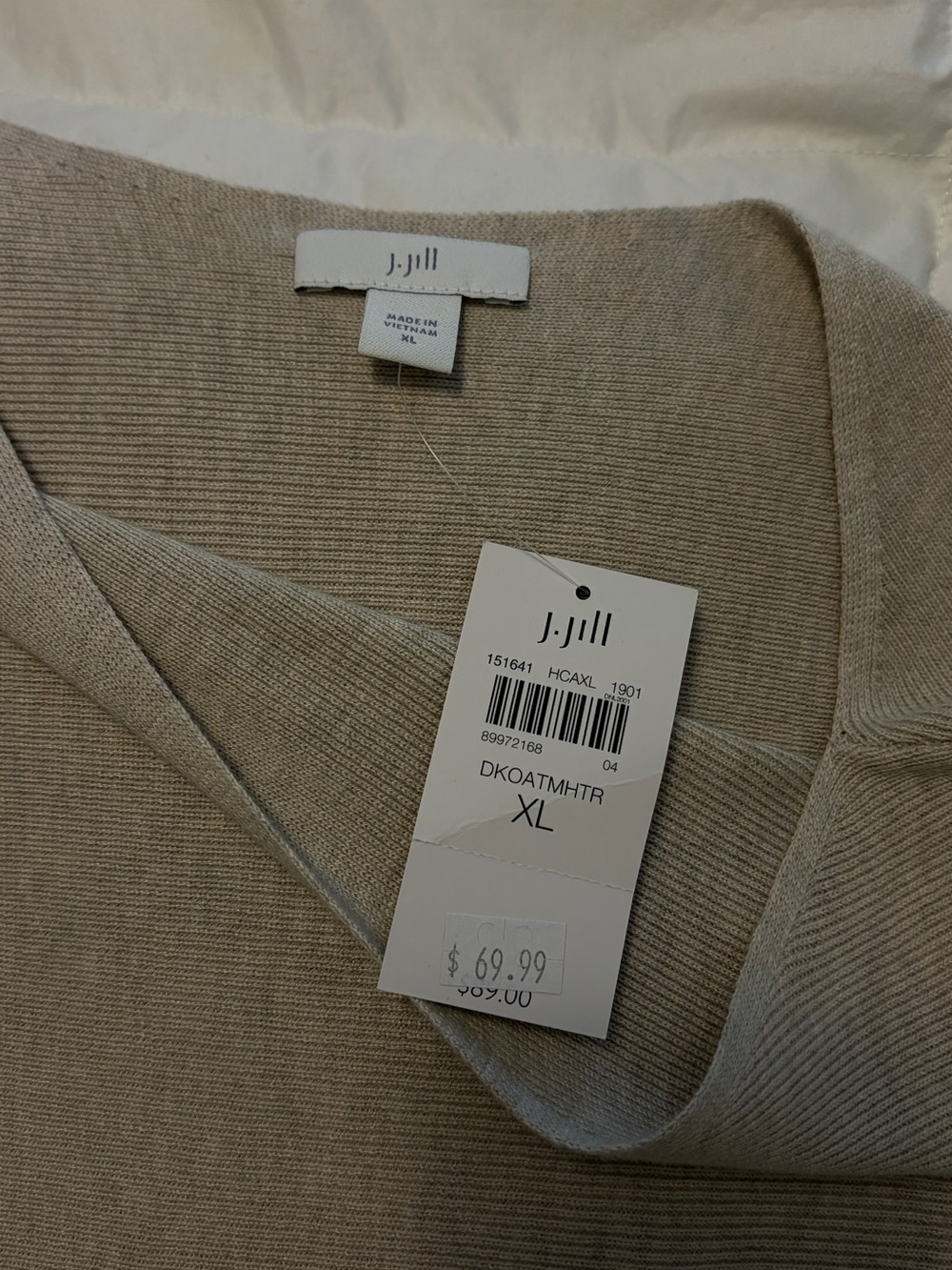 J. Jill boat neck Sweater in Oatmeal Beige